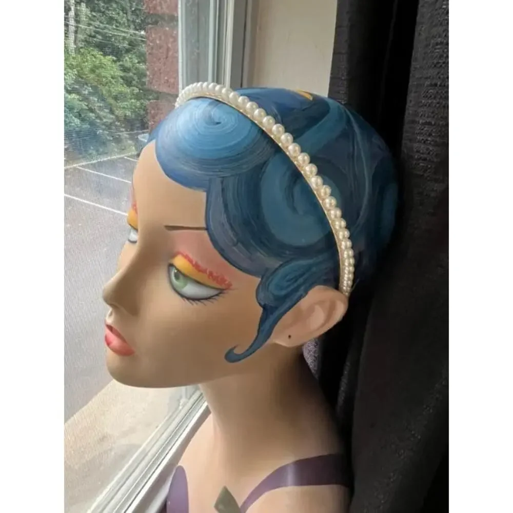High Quality Bridal Pearl Headband – Gold Tone Faux Pearl Hair Accessory